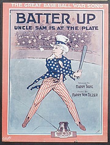 1918 Batter Up Uncle Sam Is At The Plate